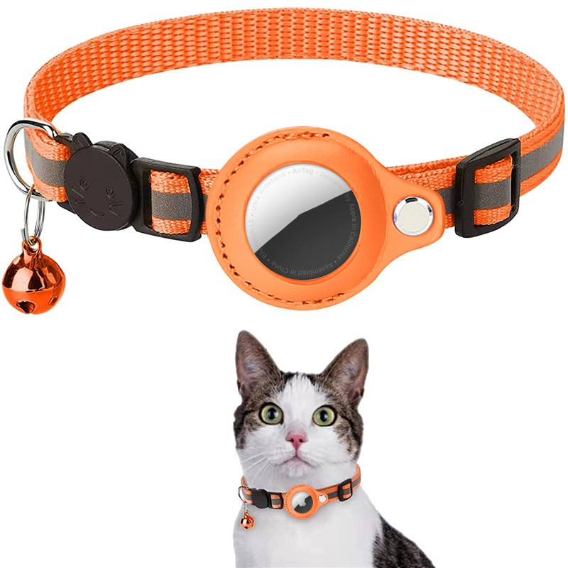 PfotenTrack Reflektierendes Halsband mit AirTag-Halterung