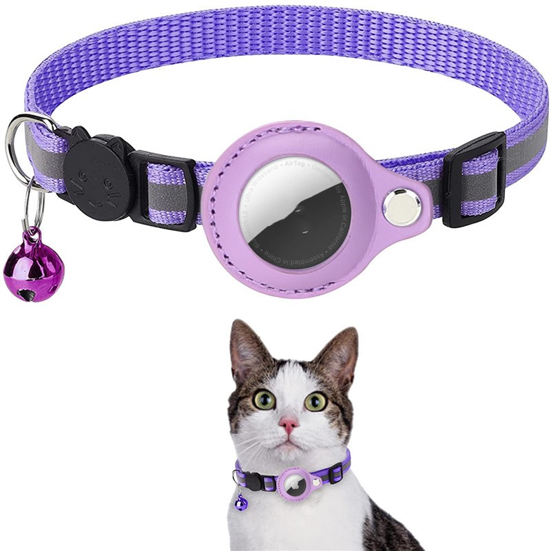 PfotenTrack Reflektierendes Halsband mit AirTag-Halterung