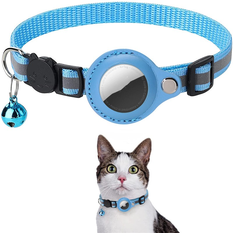 PfotenTrack Reflektierendes Halsband mit AirTag-Halterung