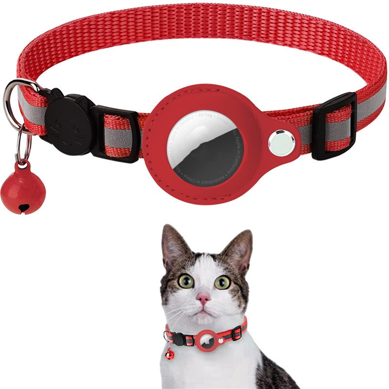 PfotenTrack Reflektierendes Halsband mit AirTag-Halterung